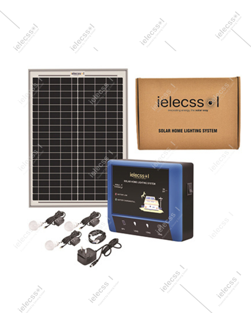 IELECSSOL Savera Solar Home Lighting System with Mobile Charging – Plug & Play