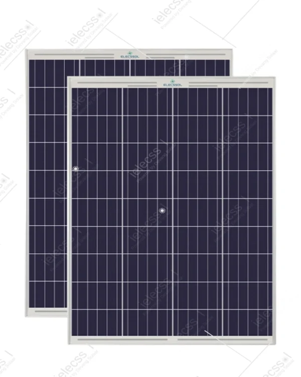 ielecssol 12V 125Watt Poly Crystalline Solar Panel (Pack of 2)