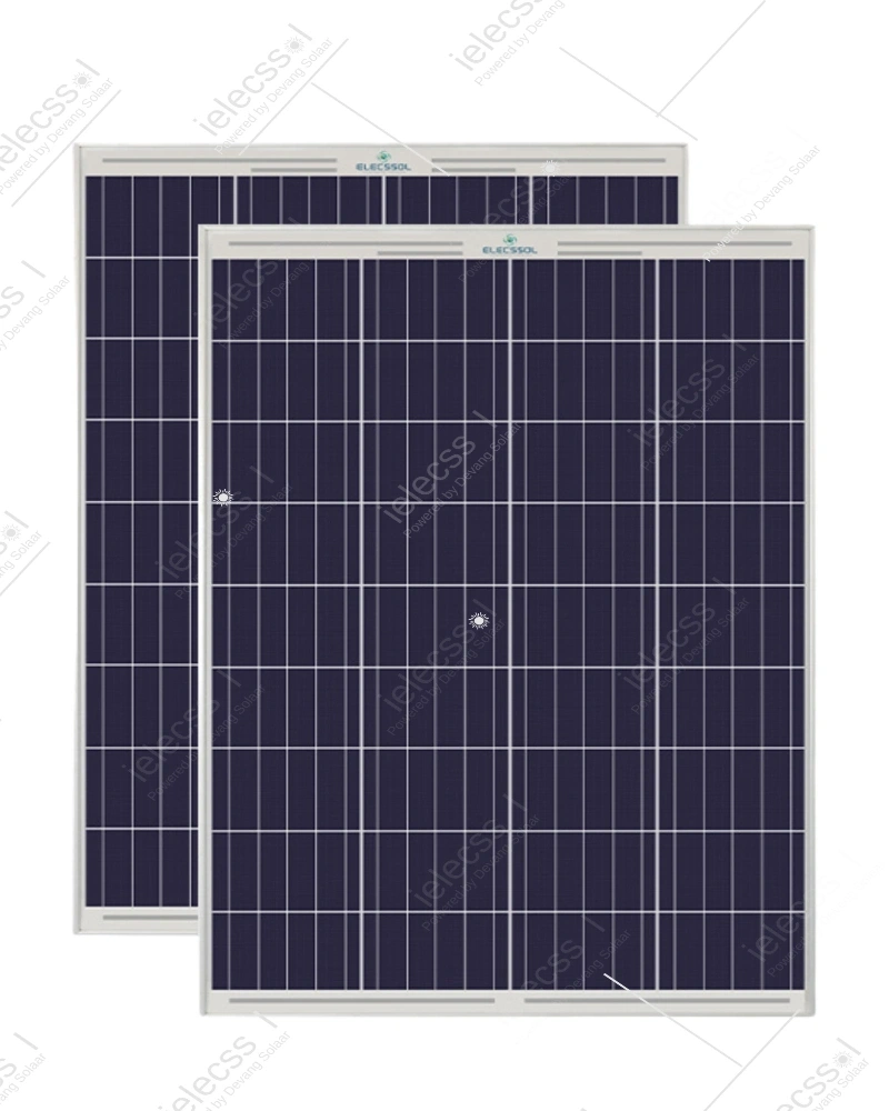 ielecssol 12V 125Watt Poly Crystalline Solar Panel (Pack of 2)