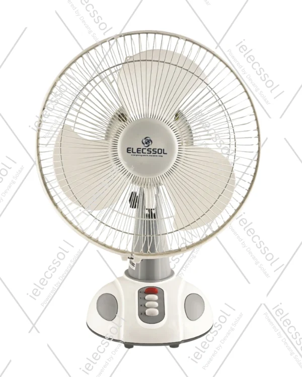 ielecssol 9Watt Solar Operated Table Fan with Lithium Battery & 40 Watt Solar Panel-2