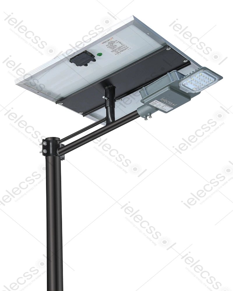ielecssol  –  12W Semi Integrated Solar Street Light with Panel, Battery & CCTV