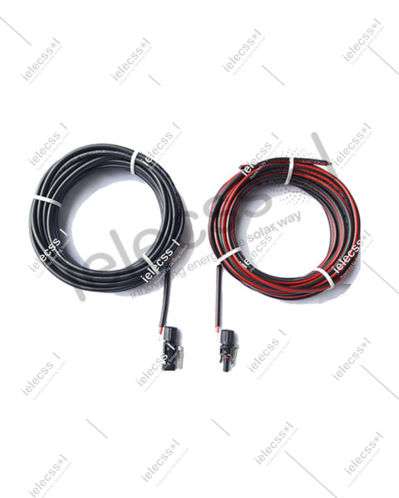 ielecssol, DC wire SC 10 SQMM, 30Mtr. (15mtr.+15mtr.) With MC4 Connector