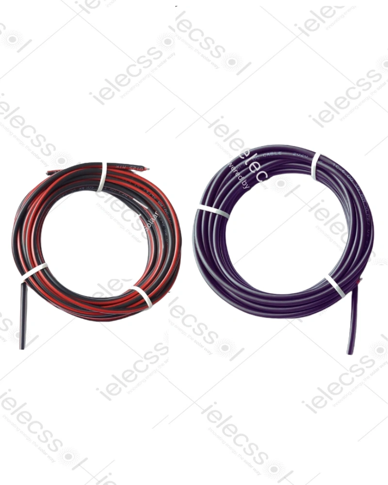 ielecssol, DC wire SC 6 SQMM, 30Mtr. (15mtr.+15mtr.) With MC4 Connector