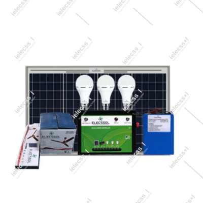 ielecssol Solar Home Lighting System with Mobile Charging and Ceiling Fan- Savera