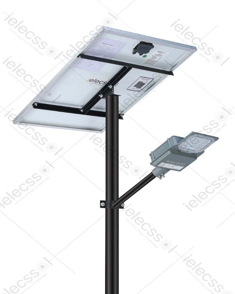 ielecssol Semi Integrated Solar Street Light  15W LED with Solar Panel & 18Ah Lithium Battery